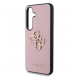 Guess PU Grained 4G metalllogofodral till Samsung Galaxy S25 Pink