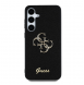 Guess PU Fixed Glitter 4G metalllogofodral för Samsung Galaxy S25+ Svart