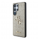 Guess PU Fixed Glitter 4G metalllogofodral för Samsung Galaxy S25 Ultra Gold