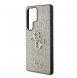 Guess PU Fixed Glitter 4G metalllogofodral för Samsung Galaxy S25 Ultra Gold