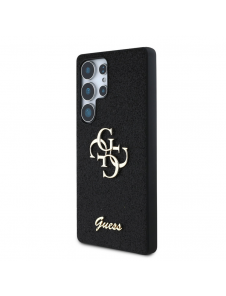 Guess PU Fixed Glitter 4G metalllogofodral till Samsung Galaxy S25 Ultra Black