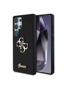 Guess PU Fixed Glitter 4G metalllogofodral till Samsung Galaxy S25 Ultra Black