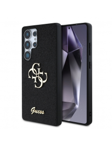 Guess PU Fixed Glitter 4G metalllogofodral till Samsung Galaxy S25 Ultra Black
