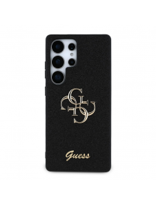 Guess PU Fixed Glitter 4G metalllogofodral till Samsung Galaxy S25 Ultra Black