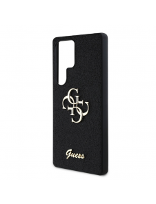 Guess PU Fixed Glitter 4G metalllogofodral till Samsung Galaxy S25 Ultra Black