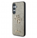 Guess PU Fixed Glitter 4G metalllogofodral till Samsung Galaxy S25 Gold