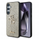 Guess PU Fixed Glitter 4G metalllogofodral till Samsung Galaxy S25 Gold