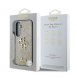 Guess PU Fixed Glitter 4G metalllogofodral till Samsung Galaxy S25 Gold