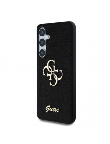 Guess PU Fixed Glitter 4G metalllogofodral till Samsung Galaxy S25 Svart