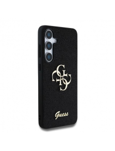 Guess PU Fixed Glitter 4G metalllogofodral till Samsung Galaxy S25 Svart