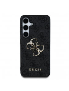 Guess PU 4G metalllogofodral för Samsung Galaxy S25+ Grå