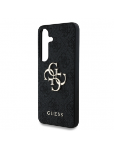 Guess PU 4G metalllogofodral för Samsung Galaxy S25+ Grå