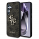 Guess PU 4G metalllogofodral för Samsung Galaxy S25+ Brun