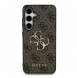 Guess PU 4G metalllogofodral för Samsung Galaxy S25+ Brun