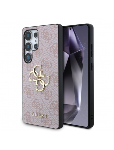 Guess PU 4G metalllogofodral till Samsung Galaxy S25 Ultra Pink