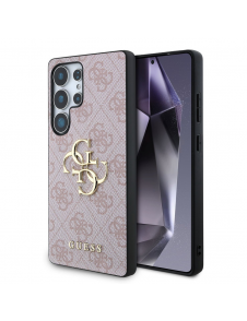 Guess PU 4G metalllogofodral till Samsung Galaxy S25 Ultra Pink