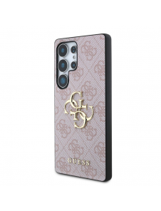 Guess PU 4G metalllogofodral till Samsung Galaxy S25 Ultra Pink