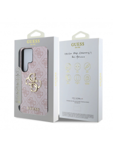Guess PU 4G metalllogofodral till Samsung Galaxy S25 Ultra Pink