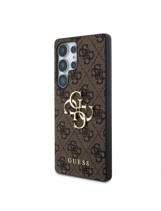 Guess PU 4G metalllogofodral för Samsung Galaxy S25 Ultra Brown