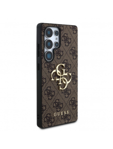 Guess PU 4G metalllogofodral för Samsung Galaxy S25 Ultra Brown