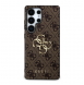 Guess PU 4G metalllogofodral för Samsung Galaxy S25 Ultra Brown