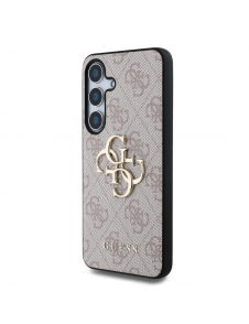 Guess PU 4G metalllogofodral till Samsung Galaxy S25 Rosa