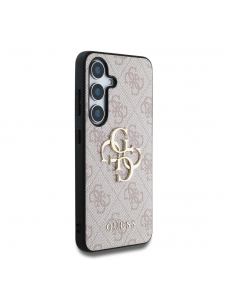 Guess PU 4G metalllogofodral till Samsung Galaxy S25 Rosa