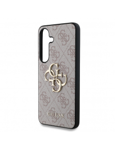 Guess PU 4G metalllogofodral till Samsung Galaxy S25 Rosa