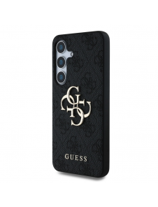Guess PU 4G metalllogofodral för Samsung Galaxy S25 Grå