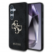 Guess PU 4G metalllogofodral för Samsung Galaxy S25 Grå