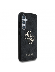 Guess PU 4G metalllogofodral för Samsung Galaxy S25 Grå