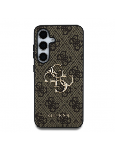 Guess PU 4G metalllogofodral till Samsung Galaxy S25 Brun