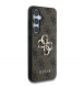 Guess PU 4G metalllogofodral till Samsung Galaxy S25 Brun