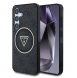 Guess IML 4G Glitter och Triangle Logo MagSafe Fodral för Samsung Galaxy S25+ Svart