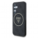 Guess IML 4G Glitter och Triangle Logo MagSafe Fodral för Samsung Galaxy S25 Svart
