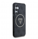 Guess IML 4G Glitter och Triangle Logo MagSafe Fodral för Samsung Galaxy S25 Svart
