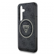 Guess IML 4G Glitter och Triangle Logo MagSafe Fodral för Samsung Galaxy S25 Svart