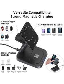 Acefast Qi trådlös laddare 15W för iPhone (med MagSafe)