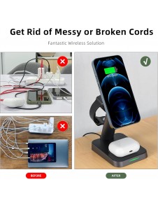 Acefast Qi trådlös laddare 15W för iPhone (med MagSafe)