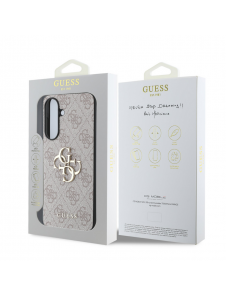 Guess PU 4G metalllogofodral för Samsung Galaxy A56 Rosa