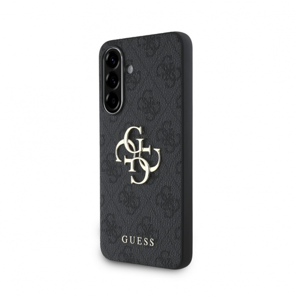 Guess PU 4G metalllogofodral för Samsung Galaxy A56 Grå