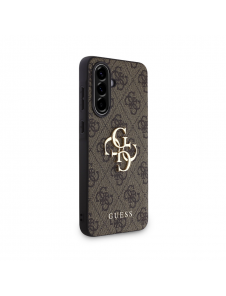 Guess PU 4G metalllogofodral för Samsung Galaxy A56 Brun
