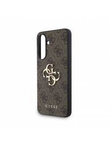 Guess PU 4G metalllogofodral för Samsung Galaxy A56 Brun