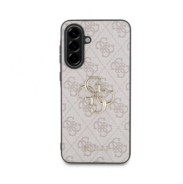 Guess PU 4G metalllogofodral för Samsung Galaxy A36 Rosa