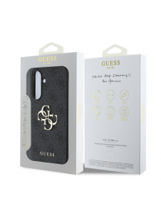 Guess PU 4G metalllogofodral för Samsung Galaxy A36 Grå