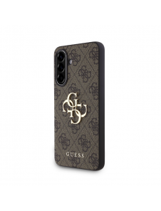 Guess PU 4G metalllogofodral för Samsung Galaxy A36 Brun