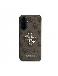 Guess PU 4G metalllogofodral för Samsung Galaxy A36 Brun