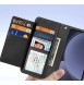 Dux Ducis Lawa Läderfodral för Samsung Galaxy S25+ med avtagbar magnetisk plånbok - Svart