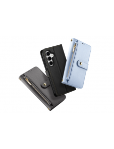 Dux Ducis Lawa Läderfodral till Samsung Galaxy S25 med avtagbar magnetisk plånbok - Svart