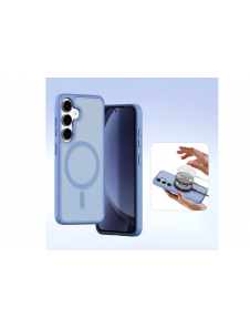 Dux Ducis Lawa Läderfodral till Samsung Galaxy S25 med avtagbar magnetisk plånbok - Blå